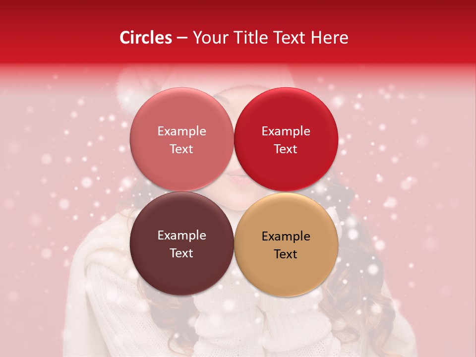 Girl Holding Seasonal PowerPoint Template