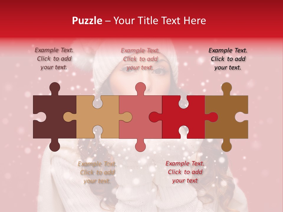 Girl Holding Seasonal PowerPoint Template