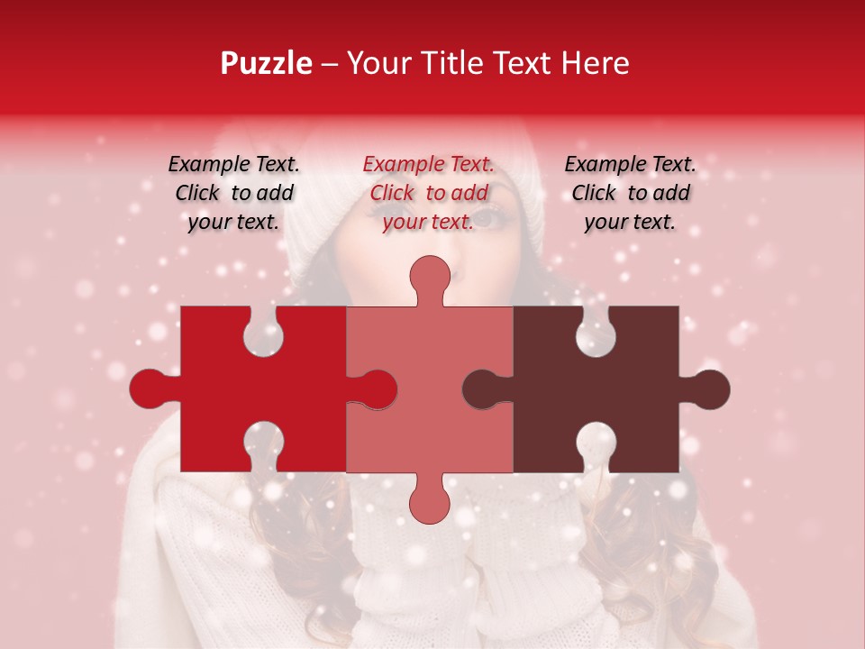 Girl Holding Seasonal PowerPoint Template