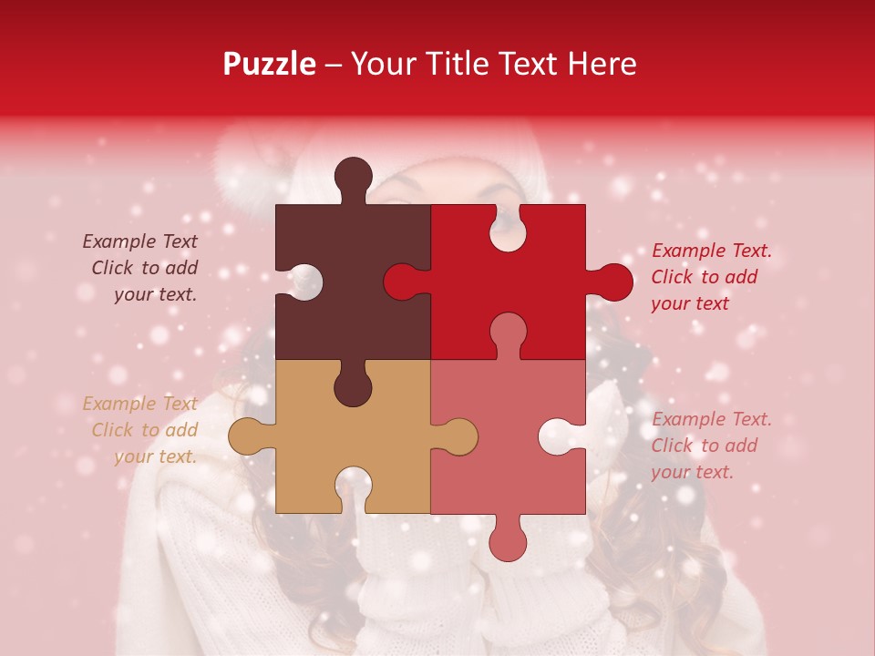 Girl Holding Seasonal PowerPoint Template