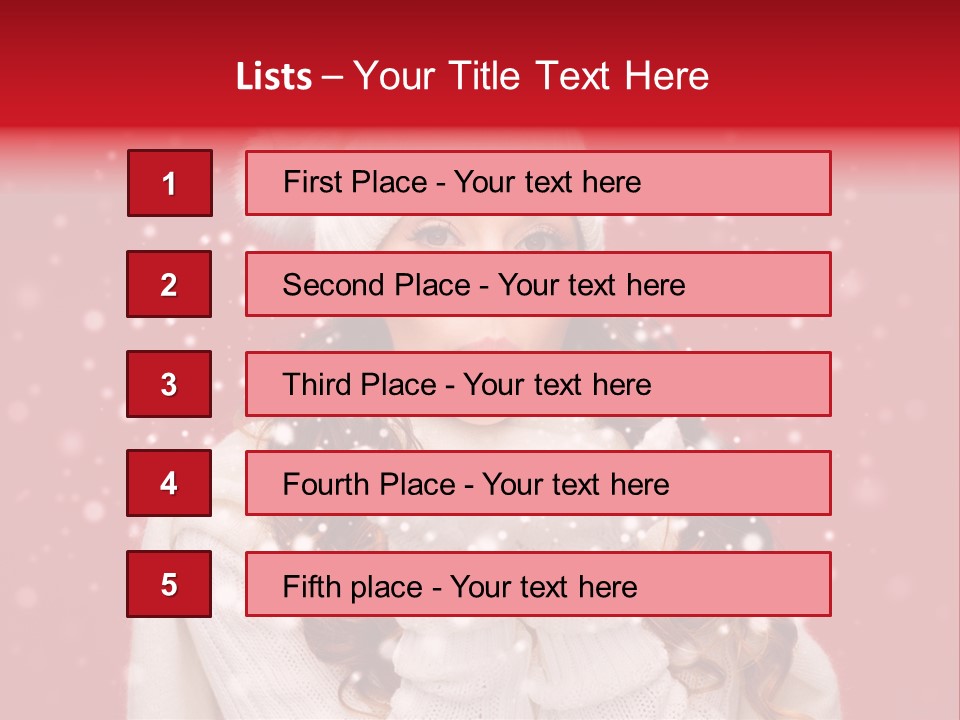 Girl Holding Seasonal PowerPoint Template