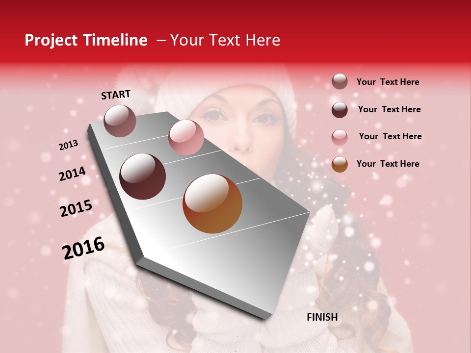 Girl Holding Seasonal PowerPoint Template