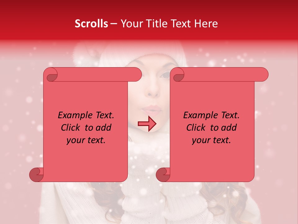 Girl Holding Seasonal PowerPoint Template