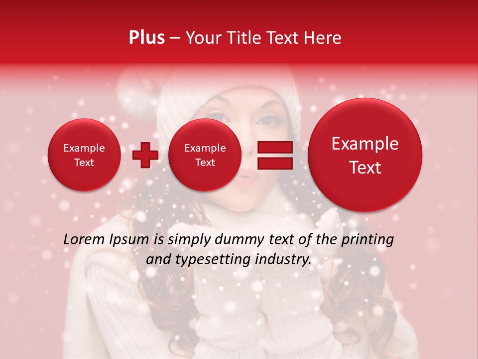 Girl Holding Seasonal PowerPoint Template