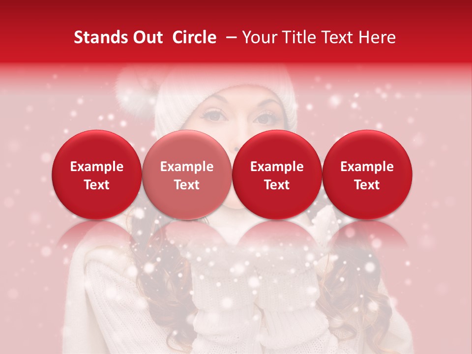 Girl Holding Seasonal PowerPoint Template