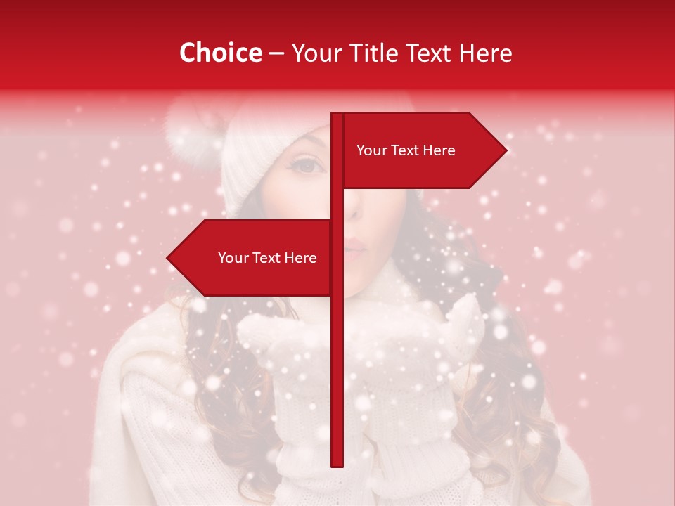 Girl Holding Seasonal PowerPoint Template