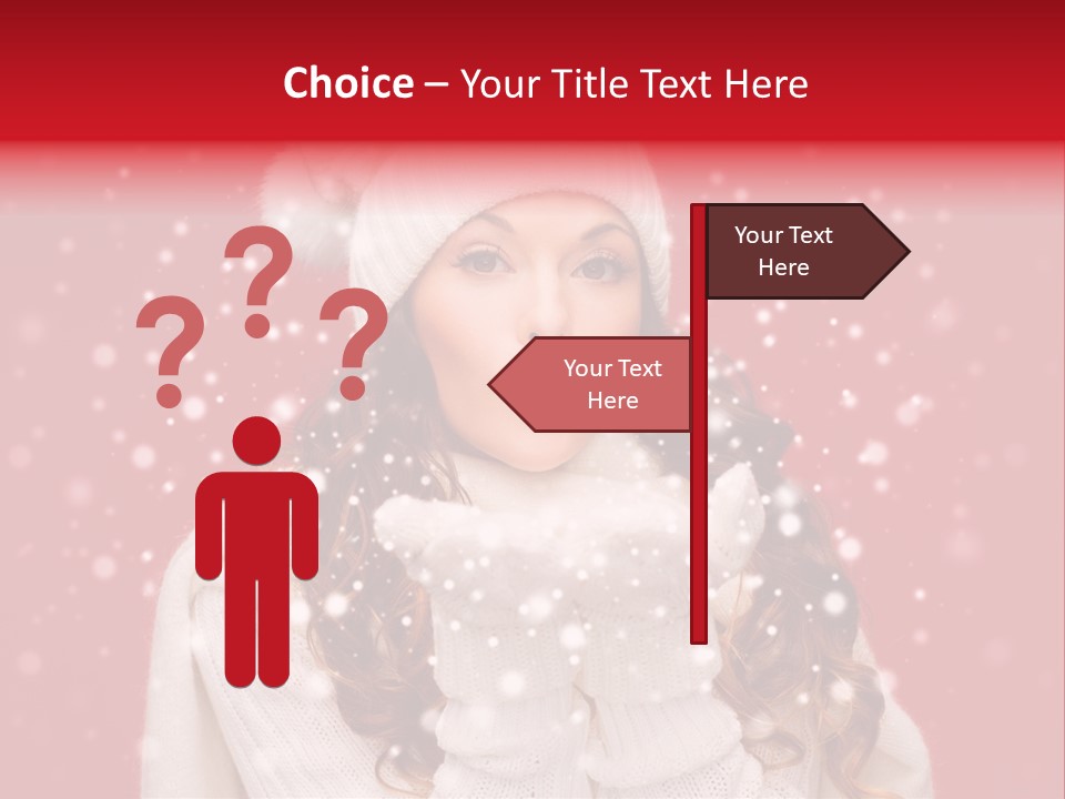 Girl Holding Seasonal PowerPoint Template