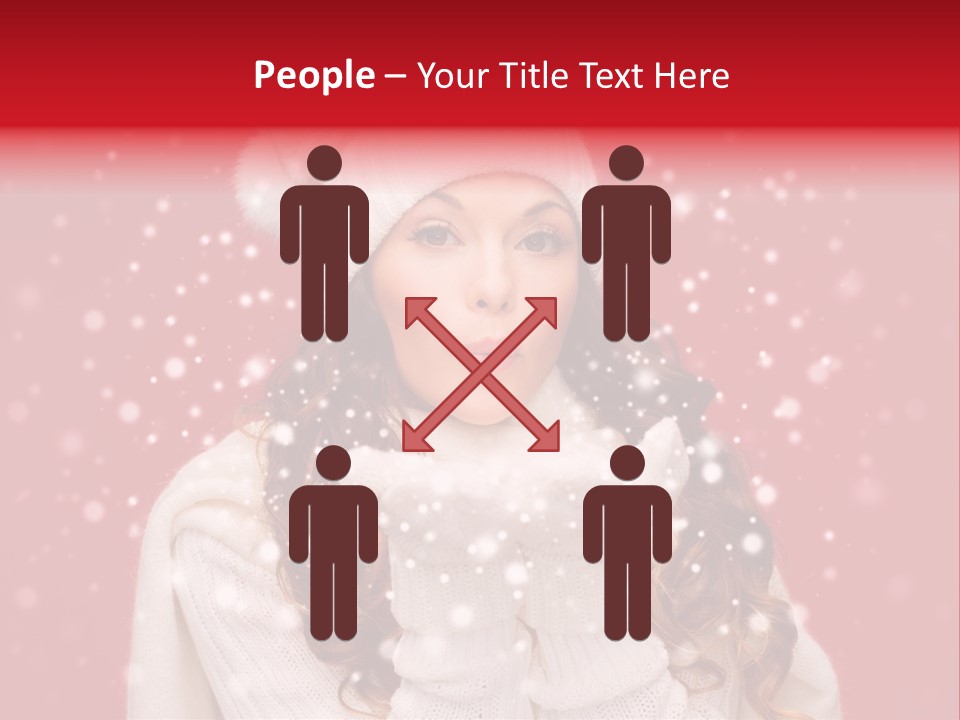 Girl Holding Seasonal PowerPoint Template