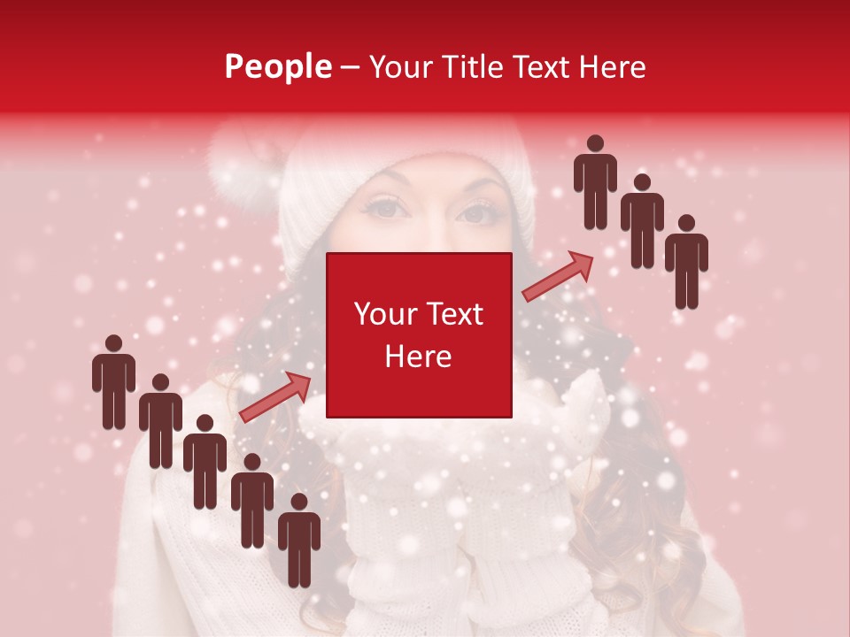 Girl Holding Seasonal PowerPoint Template