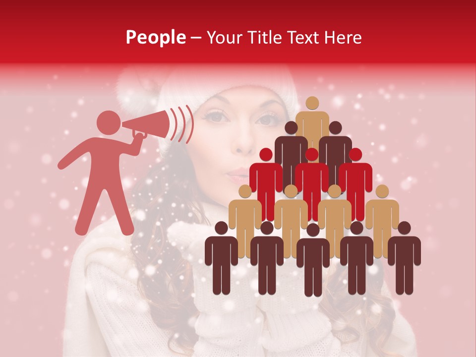 Girl Holding Seasonal PowerPoint Template