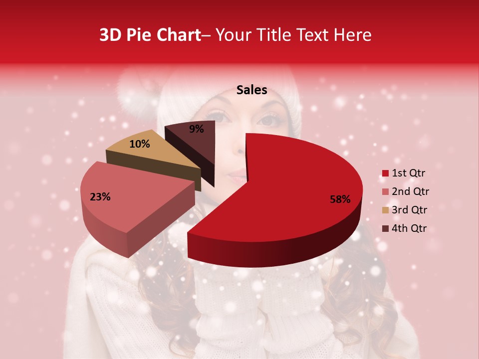 Girl Holding Seasonal PowerPoint Template