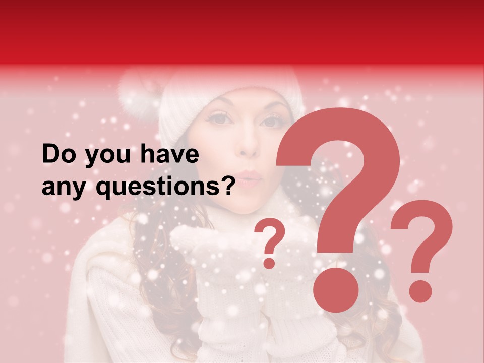 Girl Holding Seasonal PowerPoint Template