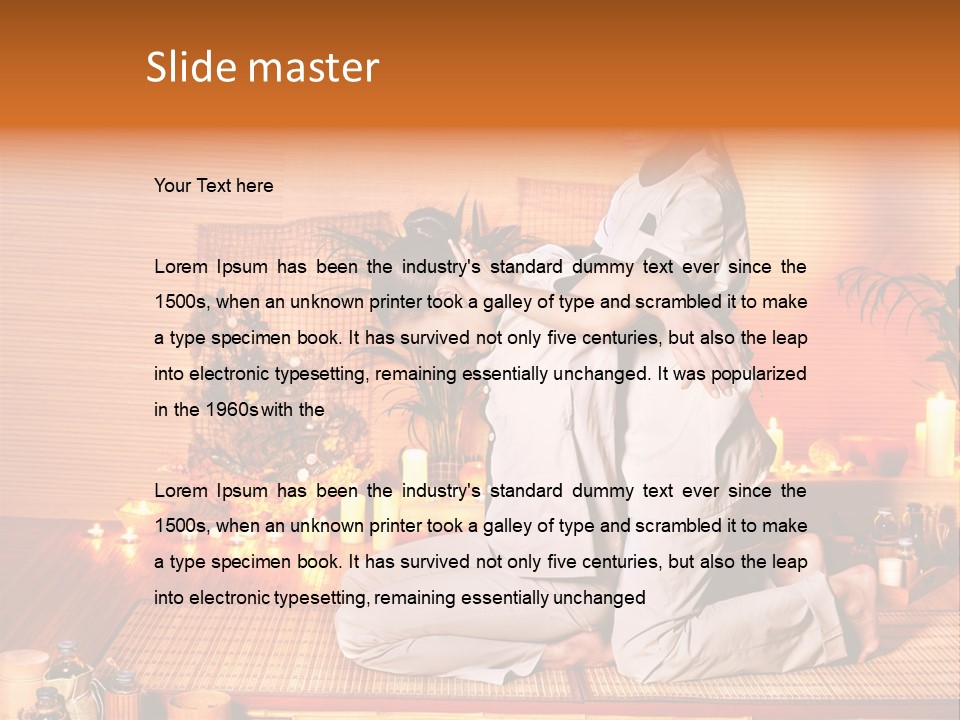 Woman Oil Thai Massage PowerPoint Template