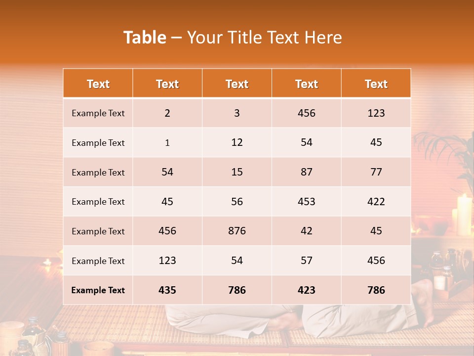 Woman Oil Thai Massage PowerPoint Template