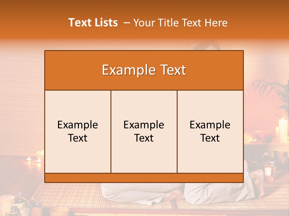 Woman Oil Thai Massage PowerPoint Template