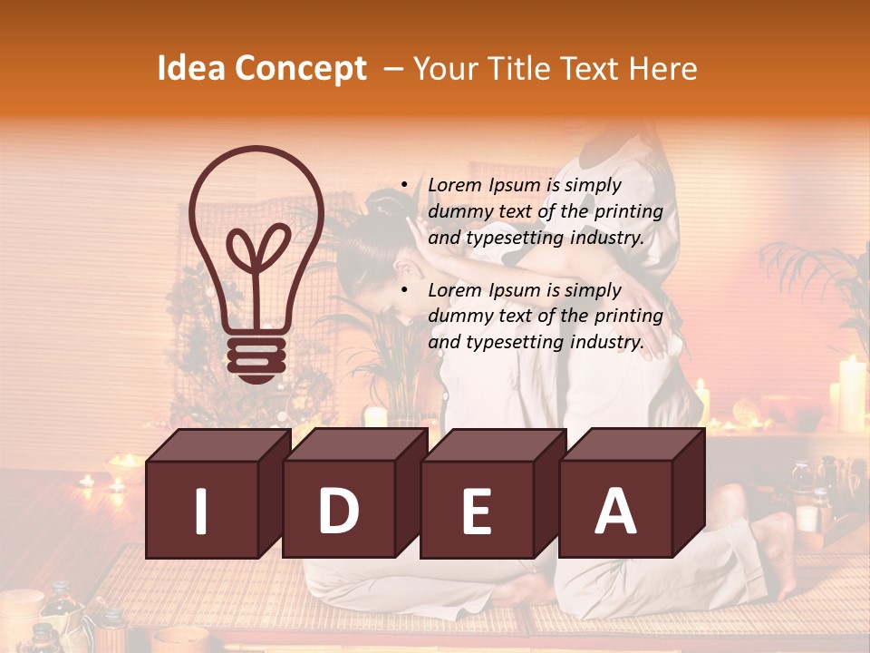 Woman Oil Thai Massage PowerPoint Template