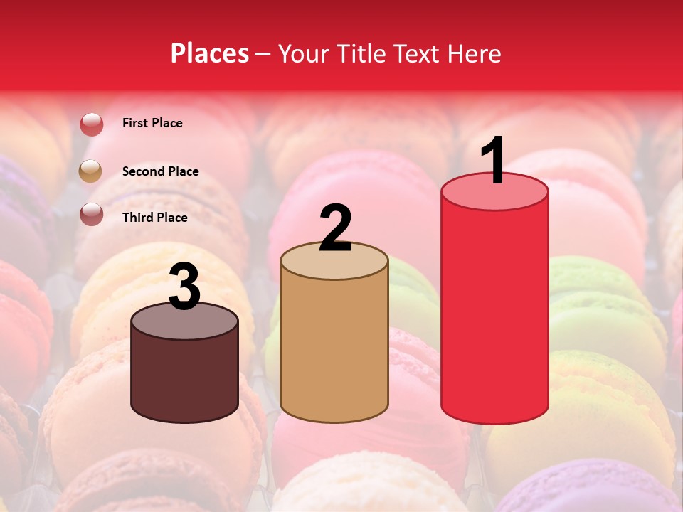 A Group Of Colorful Macaroons Sitting On Top Of Each Other PowerPoint Template