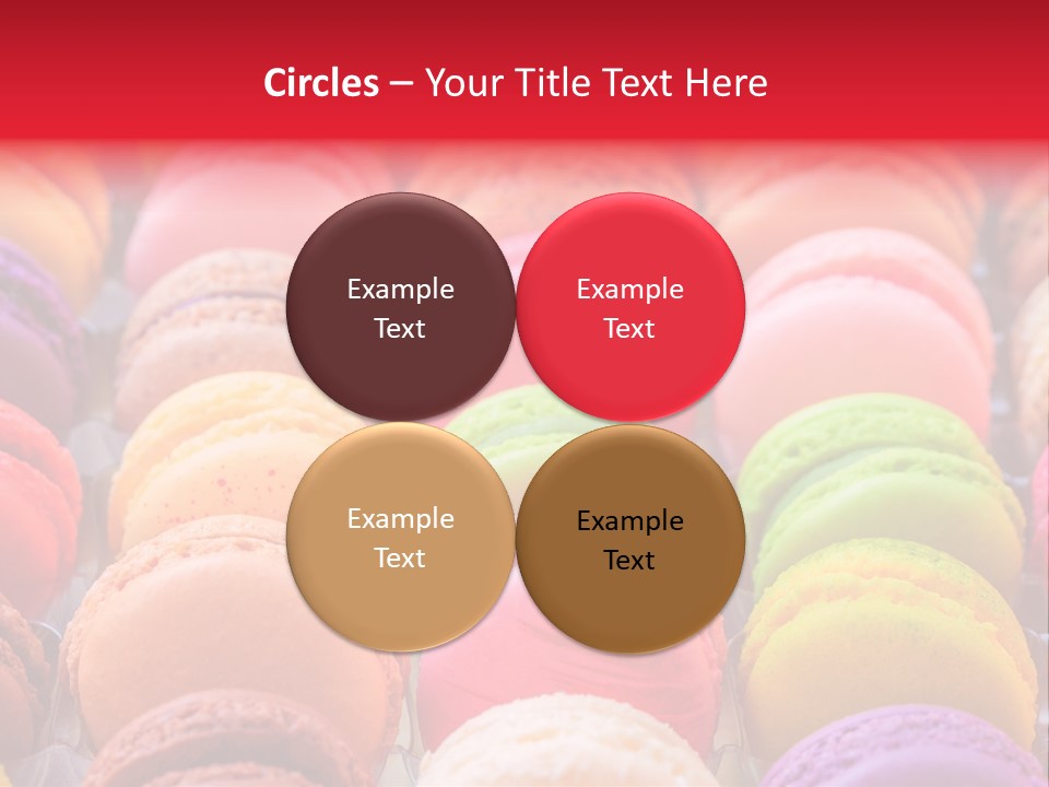 A Group Of Colorful Macaroons Sitting On Top Of Each Other PowerPoint Template