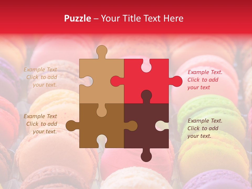 A Group Of Colorful Macaroons Sitting On Top Of Each Other PowerPoint Template