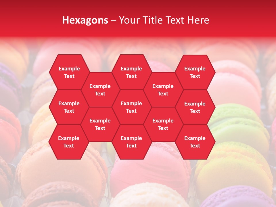 A Group Of Colorful Macaroons Sitting On Top Of Each Other PowerPoint Template