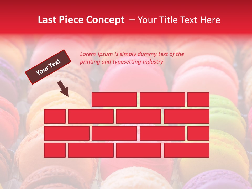 A Group Of Colorful Macaroons Sitting On Top Of Each Other PowerPoint Template