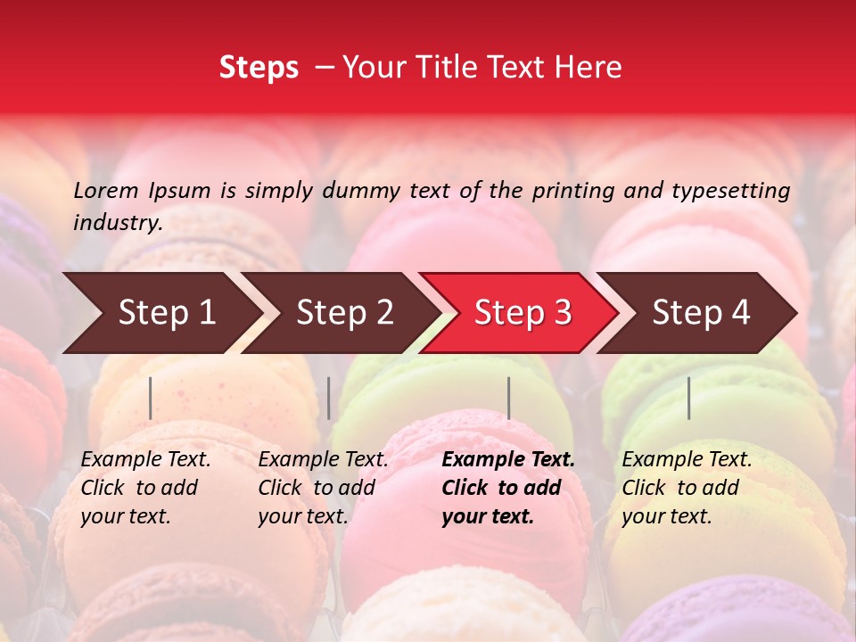 A Group Of Colorful Macaroons Sitting On Top Of Each Other PowerPoint Template