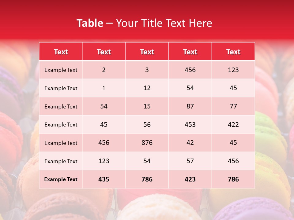 A Group Of Colorful Macaroons Sitting On Top Of Each Other PowerPoint Template