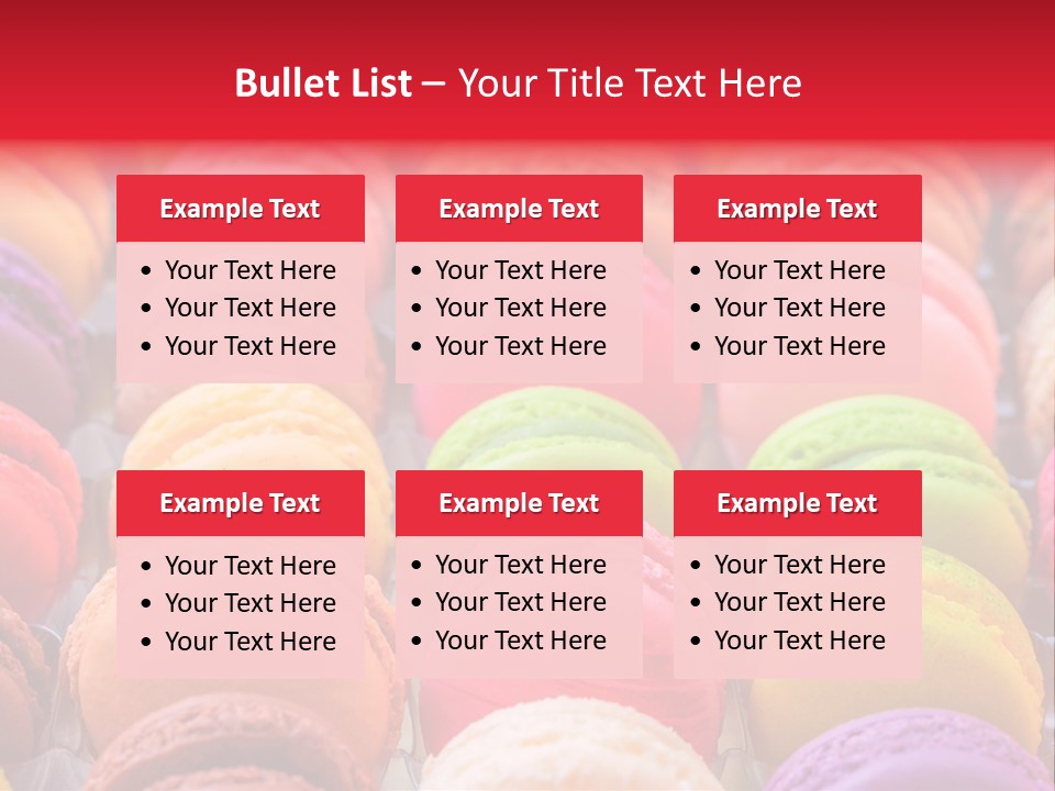 A Group Of Colorful Macaroons Sitting On Top Of Each Other PowerPoint Template