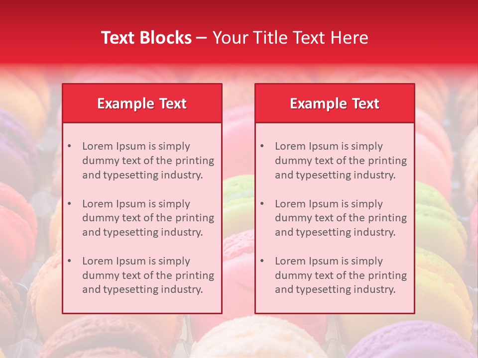 A Group Of Colorful Macaroons Sitting On Top Of Each Other PowerPoint Template