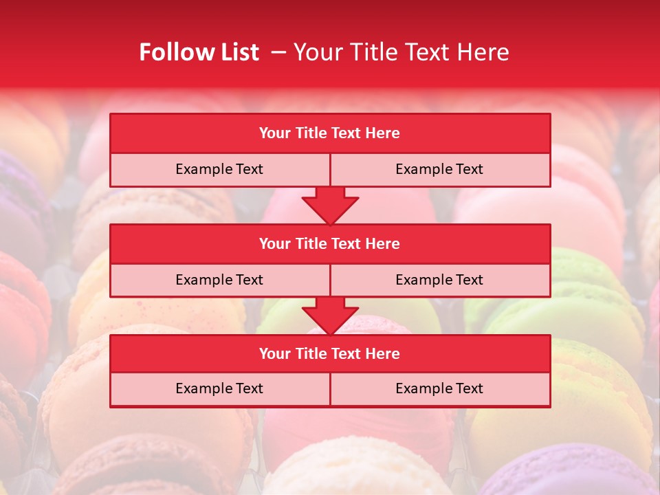 A Group Of Colorful Macaroons Sitting On Top Of Each Other PowerPoint Template