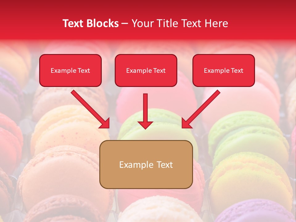 A Group Of Colorful Macaroons Sitting On Top Of Each Other PowerPoint Template