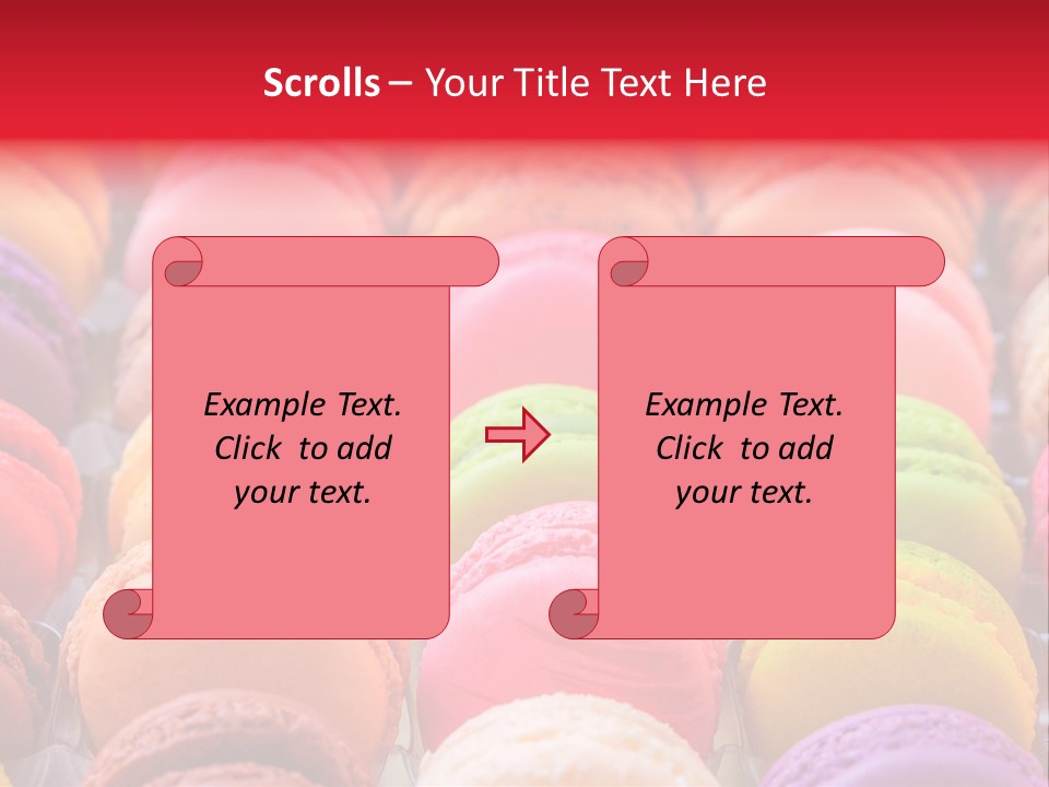 A Group Of Colorful Macaroons Sitting On Top Of Each Other PowerPoint Template
