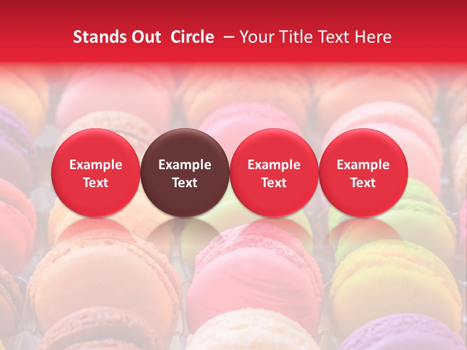 A Group Of Colorful Macaroons Sitting On Top Of Each Other PowerPoint Template