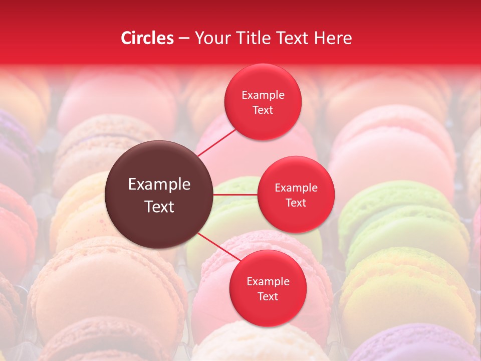 A Group Of Colorful Macaroons Sitting On Top Of Each Other PowerPoint Template