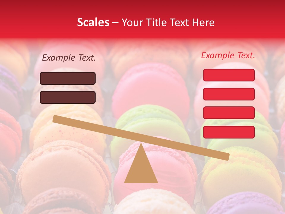 A Group Of Colorful Macaroons Sitting On Top Of Each Other PowerPoint Template