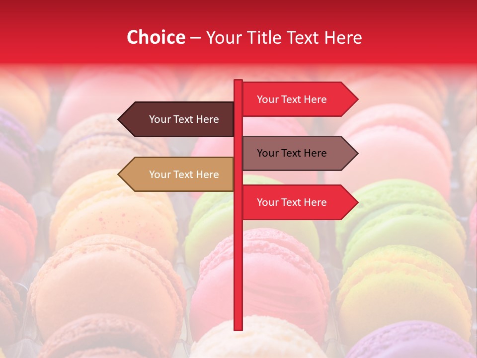 A Group Of Colorful Macaroons Sitting On Top Of Each Other PowerPoint Template