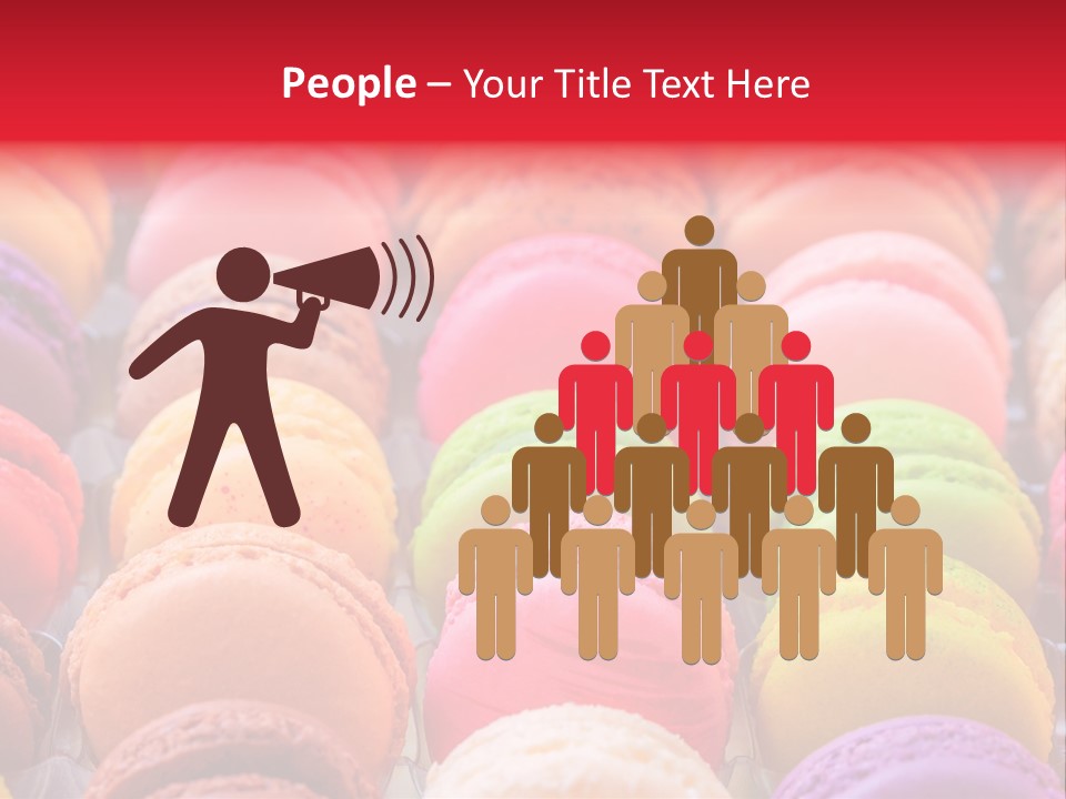 A Group Of Colorful Macaroons Sitting On Top Of Each Other PowerPoint Template