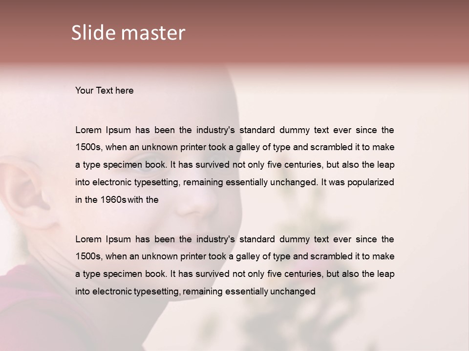 Patient Sick Child Portrait PowerPoint Template