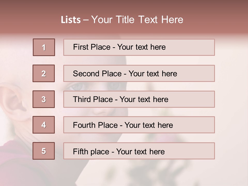 Patient Sick Child Portrait PowerPoint Template