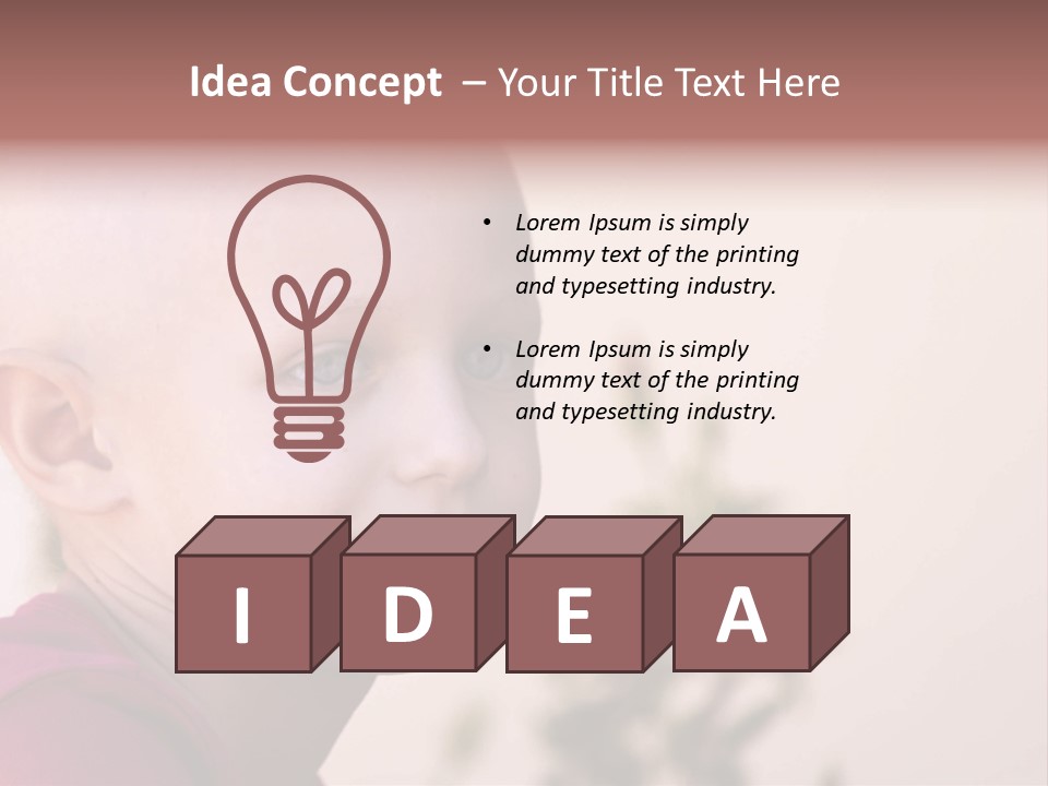 Patient Sick Child Portrait PowerPoint Template