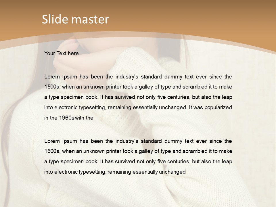 Pensive Feeling Sadness PowerPoint Template