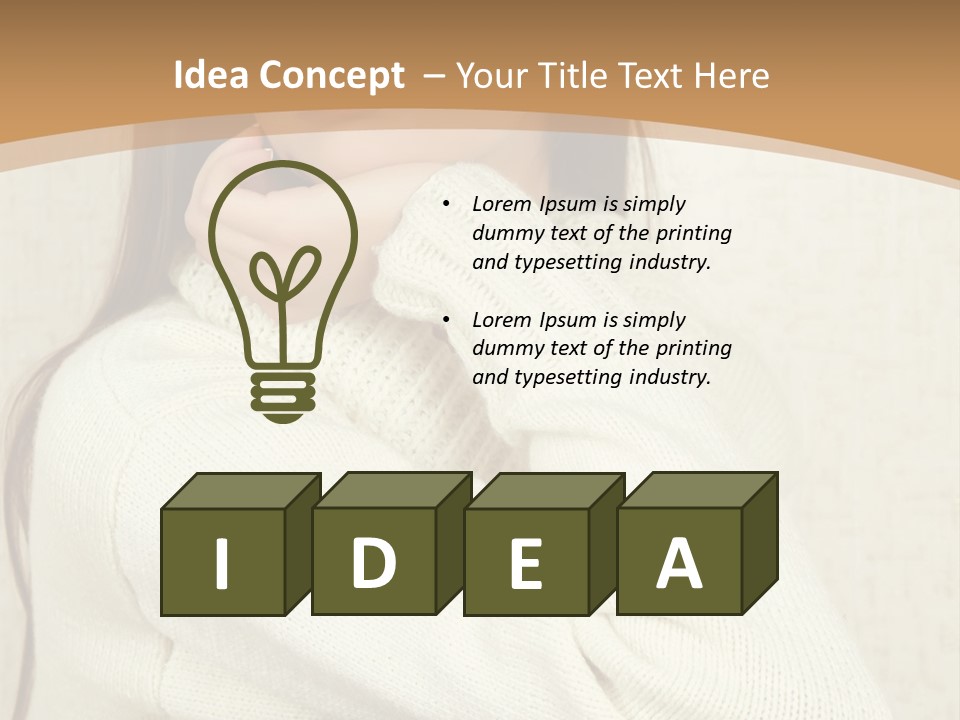 Pensive Feeling Sadness PowerPoint Template