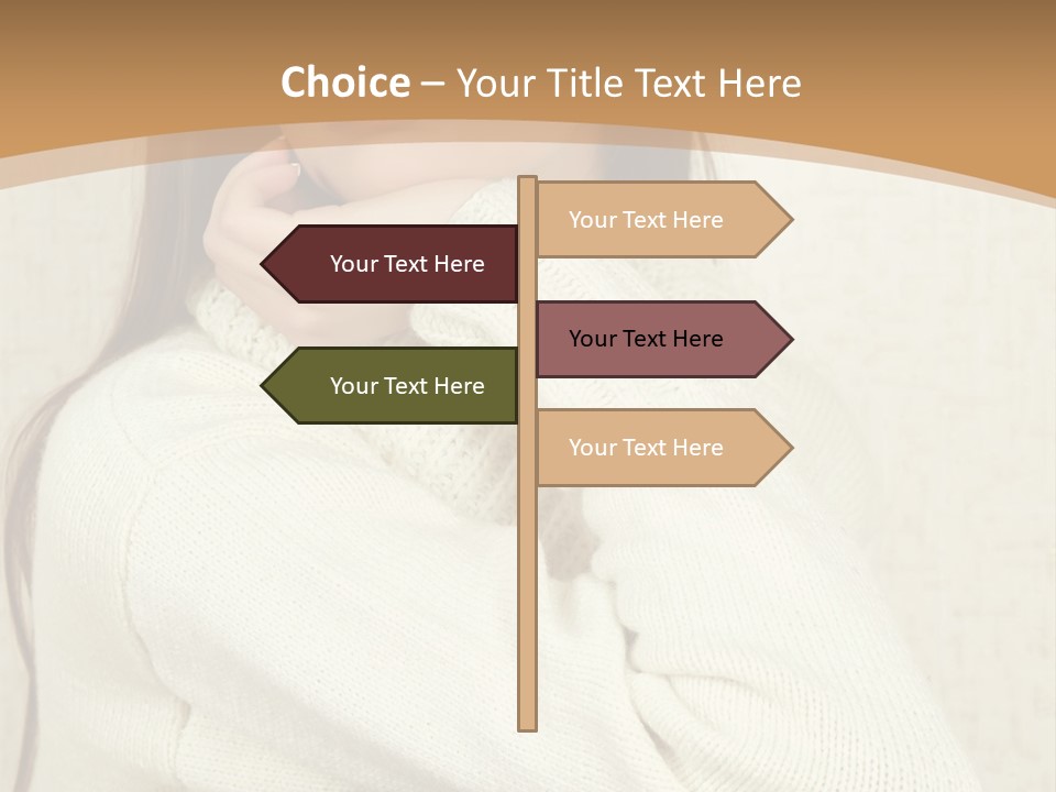 Pensive Feeling Sadness PowerPoint Template