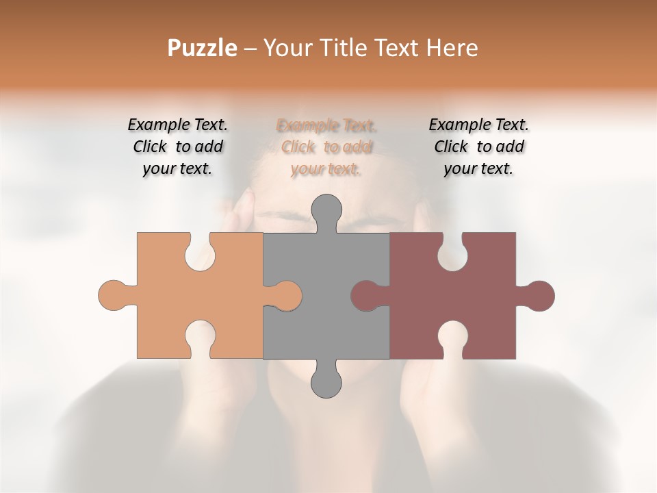 Headache Trouble Brunette PowerPoint Template