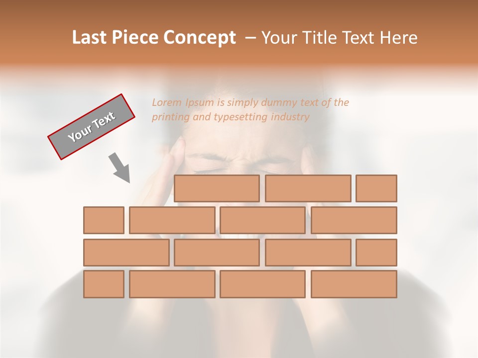 Headache Trouble Brunette PowerPoint Template