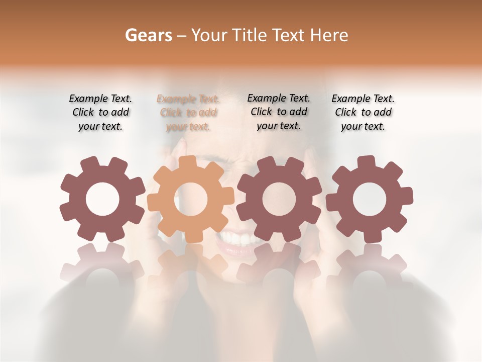 Headache Trouble Brunette PowerPoint Template