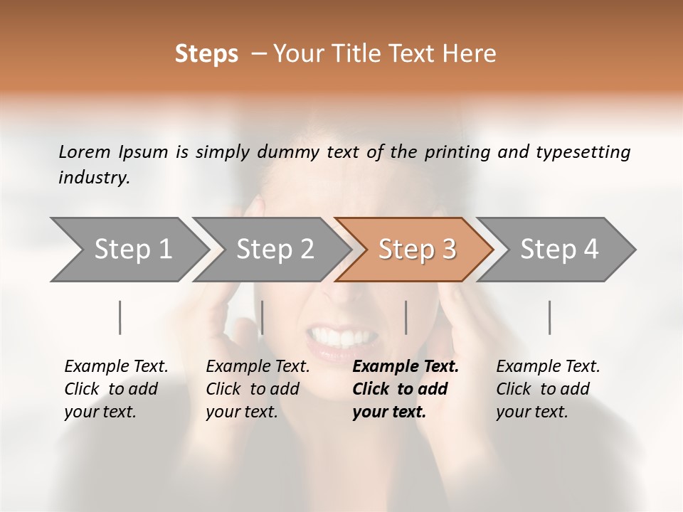 Headache Trouble Brunette PowerPoint Template