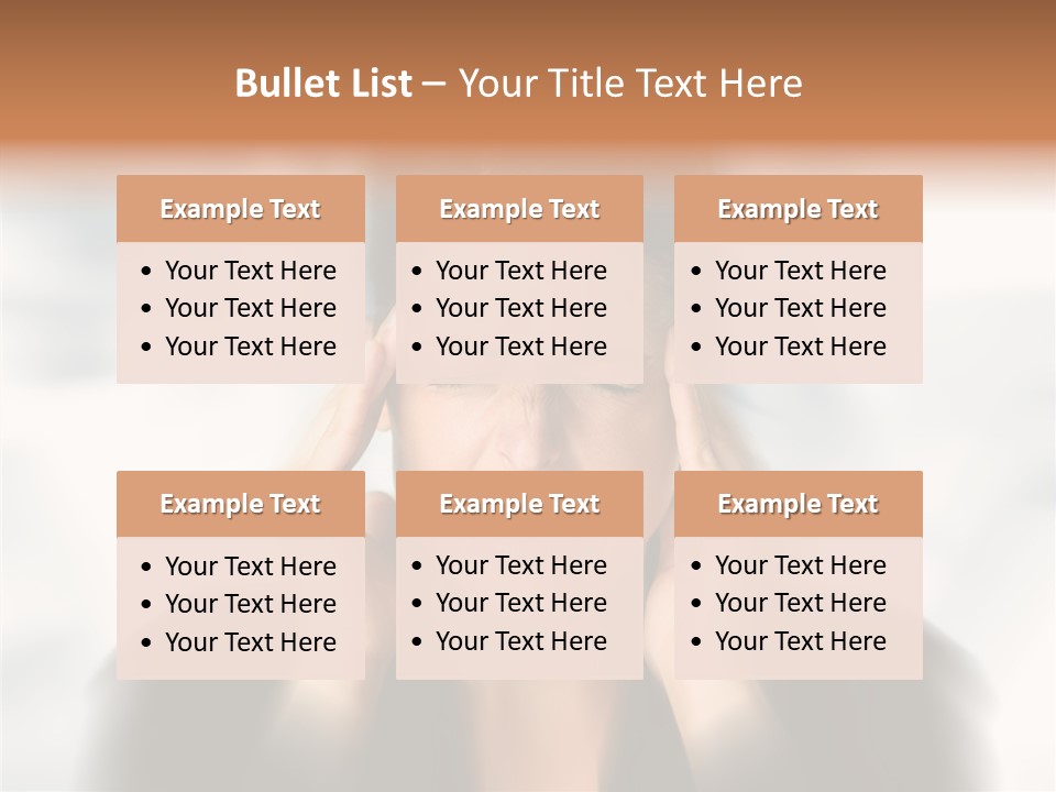 Headache Trouble Brunette PowerPoint Template