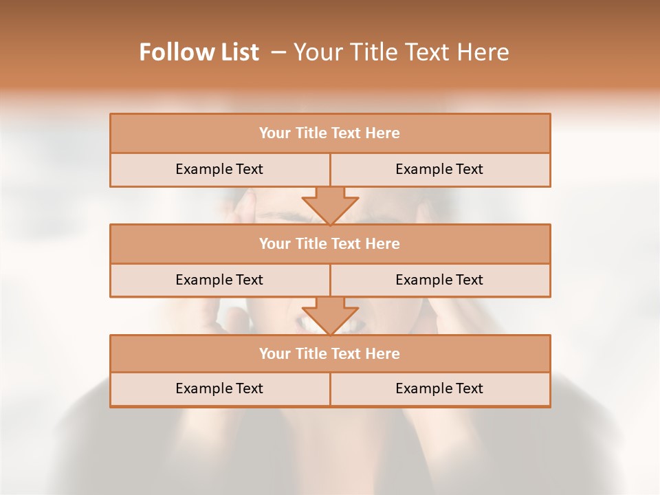 Headache Trouble Brunette PowerPoint Template