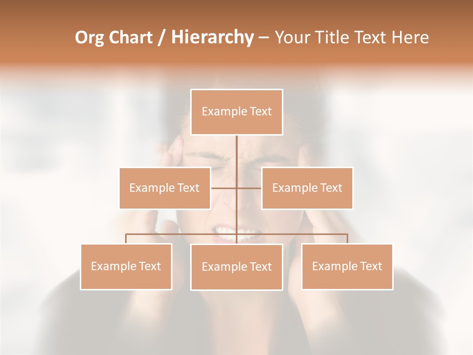 Headache Trouble Brunette PowerPoint Template